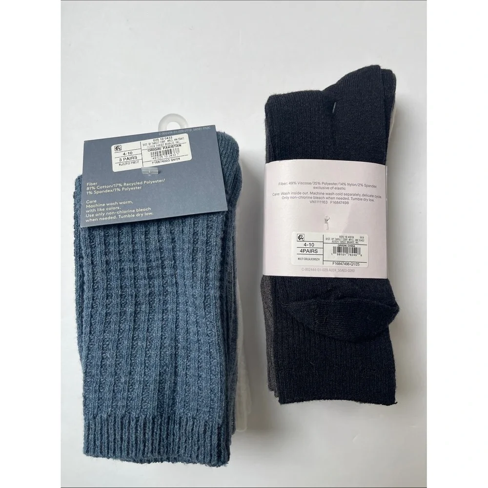 Universal Thread Auden Crew‎ Socks 7 pair NWT